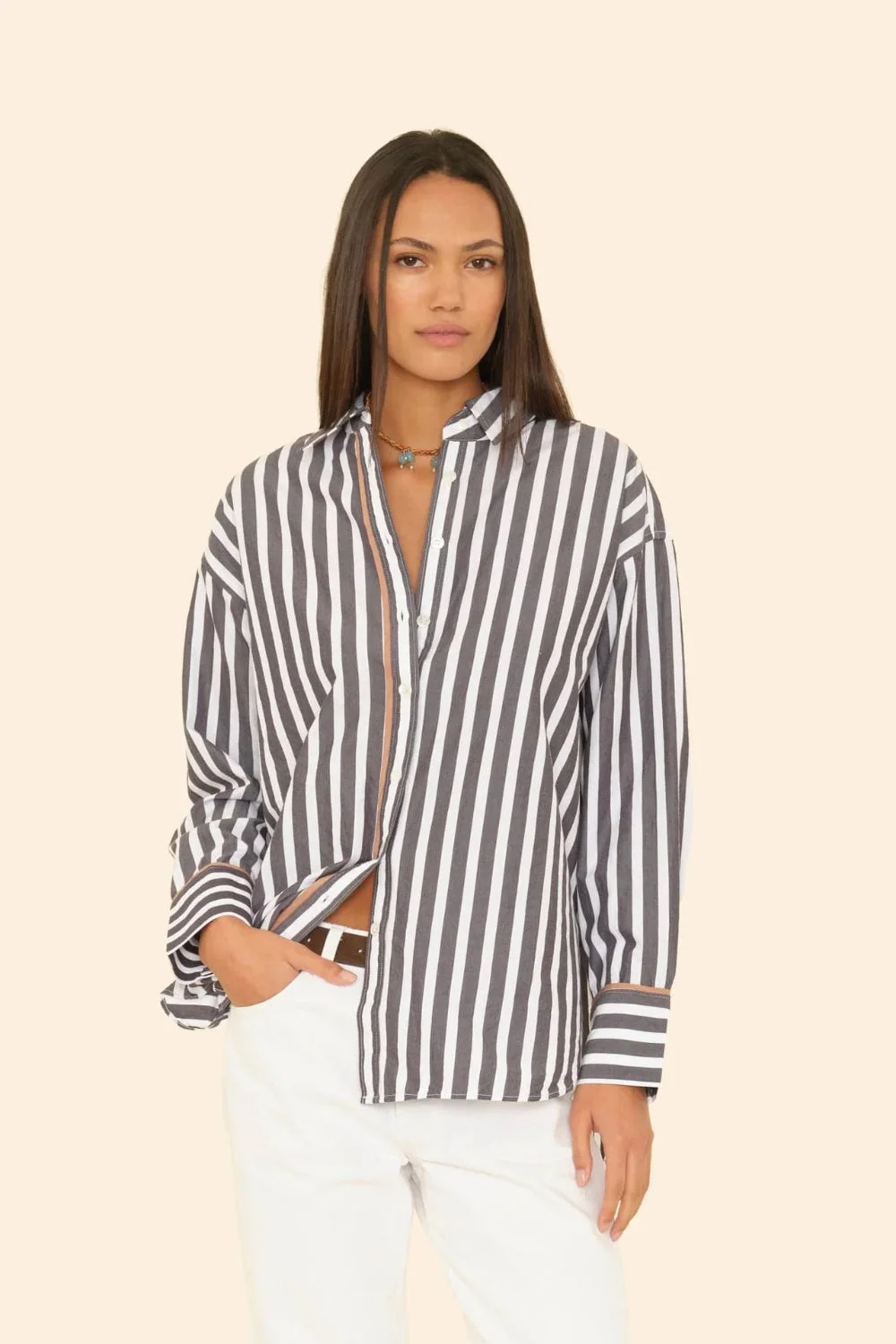 Gillian Shirt Ink Stripe - 1