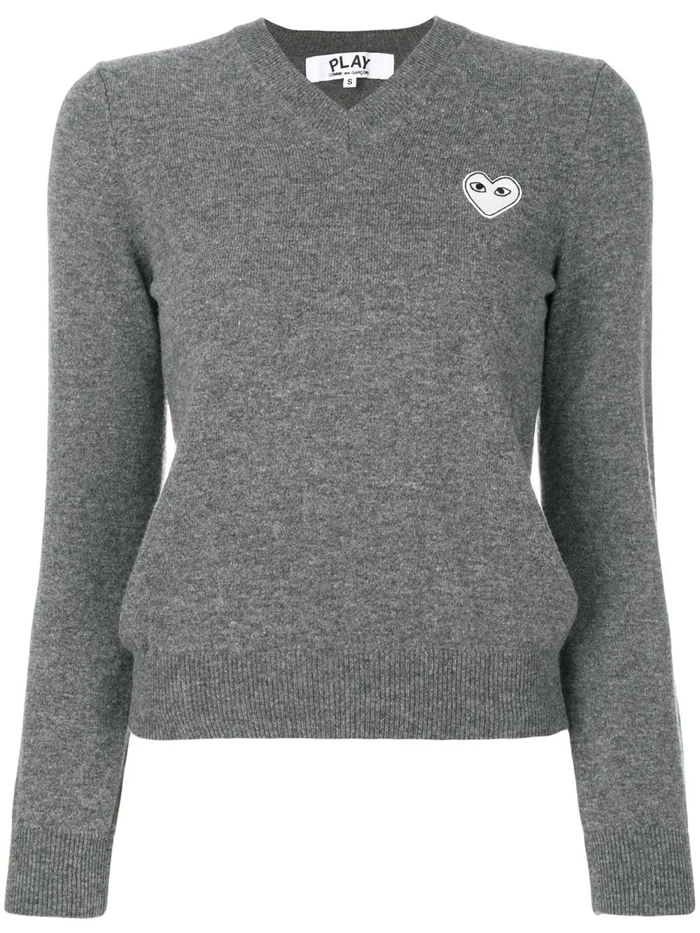 logo-patch knitted jumper - 1