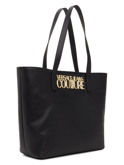 VERSACE JEANS COUTURE Black Logo Lock Tote outlook