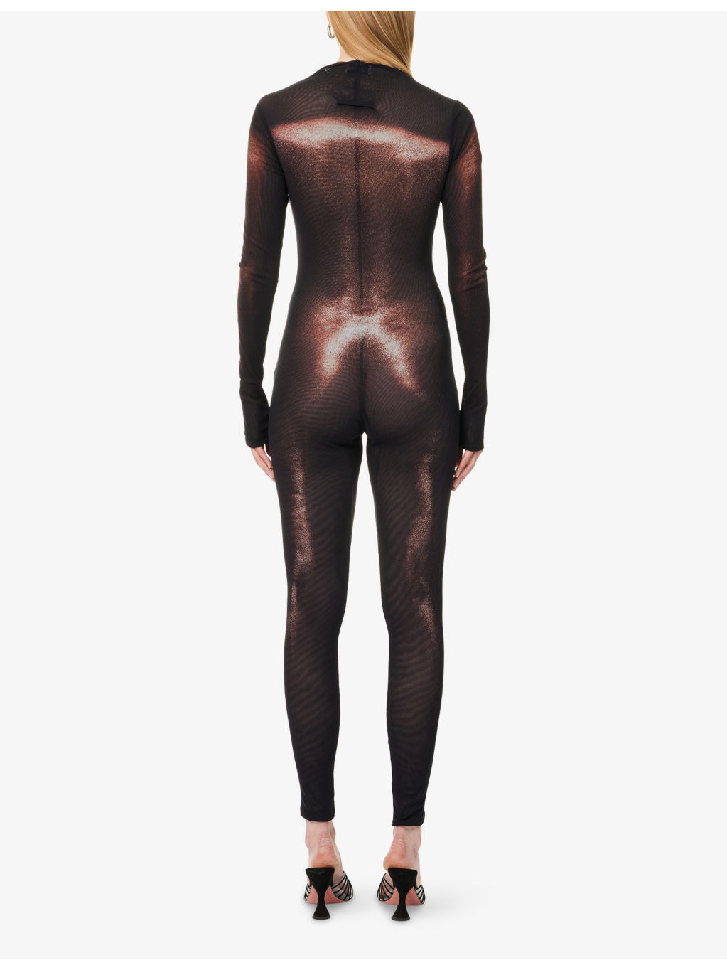 Printed Long-Sleeves Woven Jumpsuit - 4