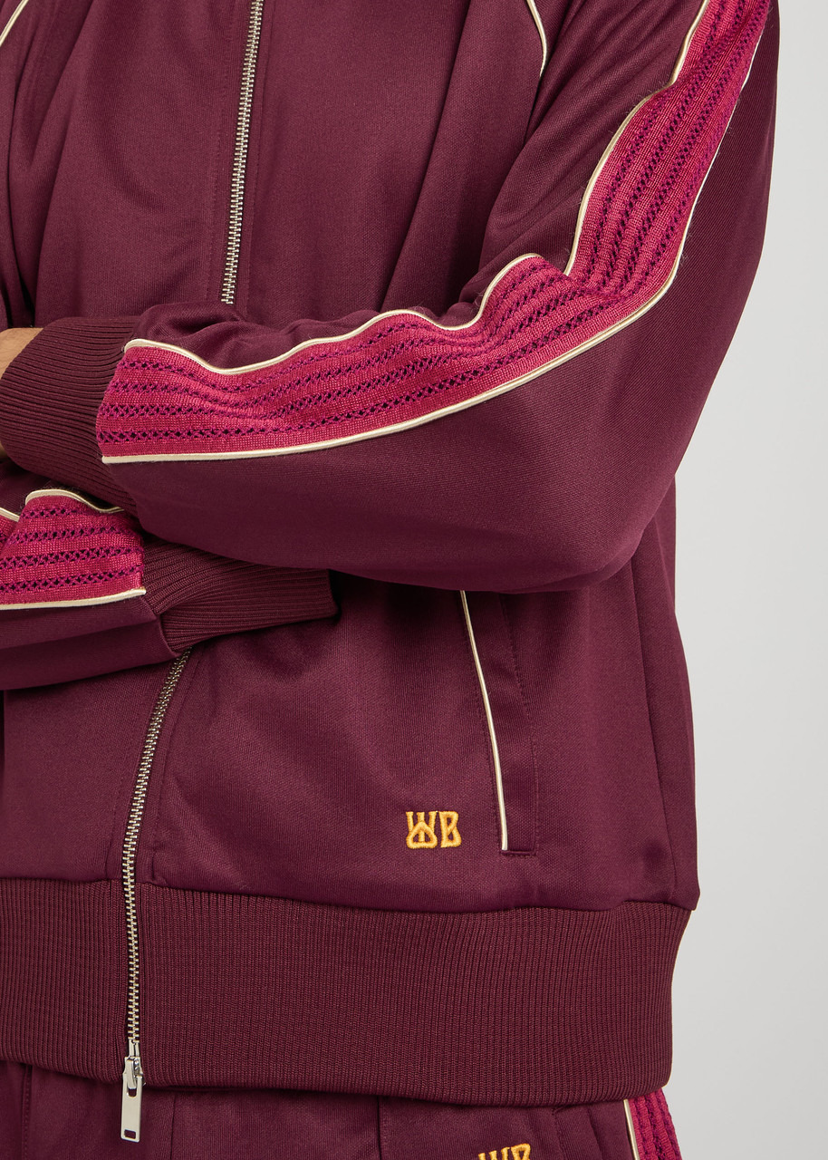 Wales Bonner Logo-embroidered Satin-jersey Track Jacket - 5