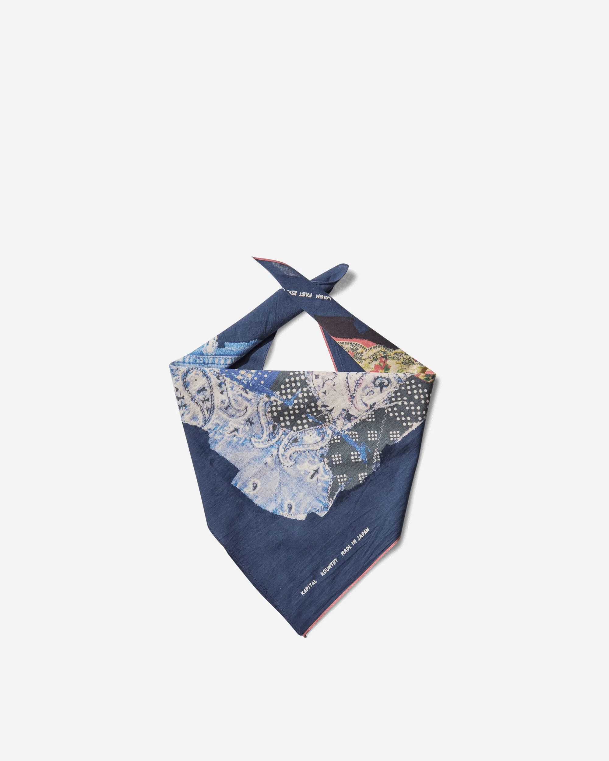 Fastcolor Selvedge Bandana (Bandanna Boro) Navy - 1