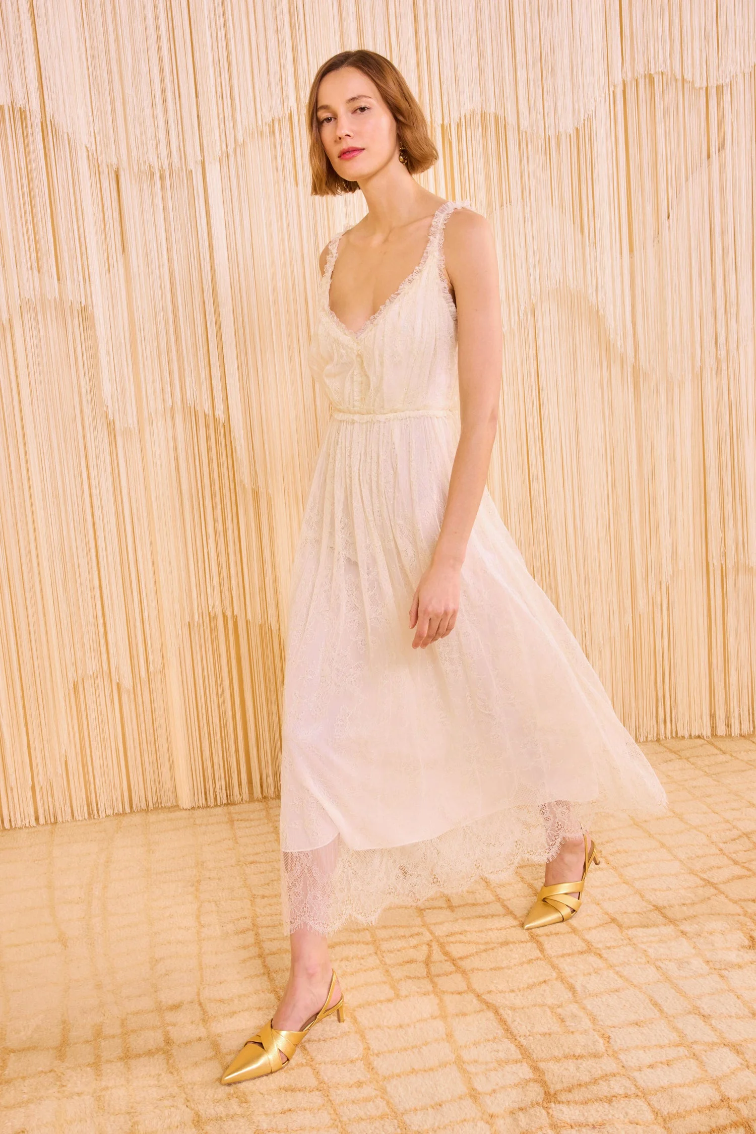 Alyse V–Neck Midi Dress - 1