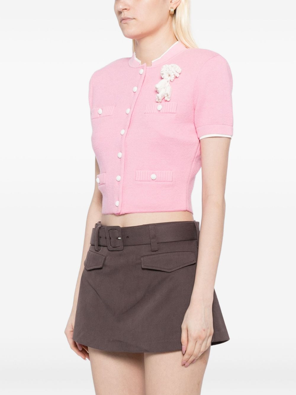 crochet flower knit top - 3