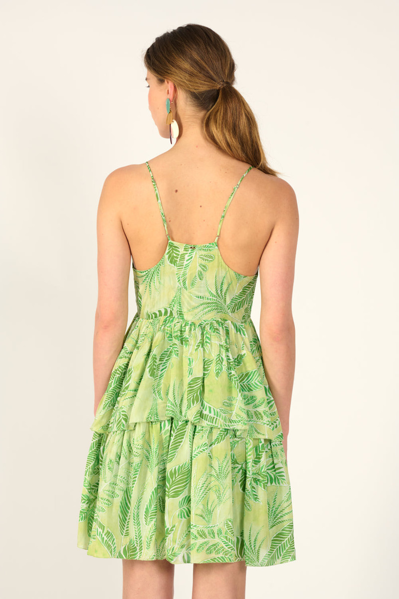 Mini Dress Maja - Green Calathea 5