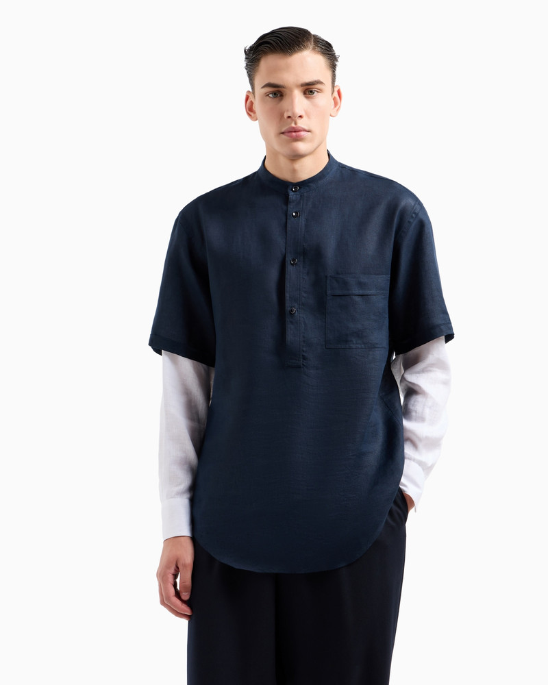 GIORGIO ARMANI LOOSE-FIT LINEN SHIRT outlook