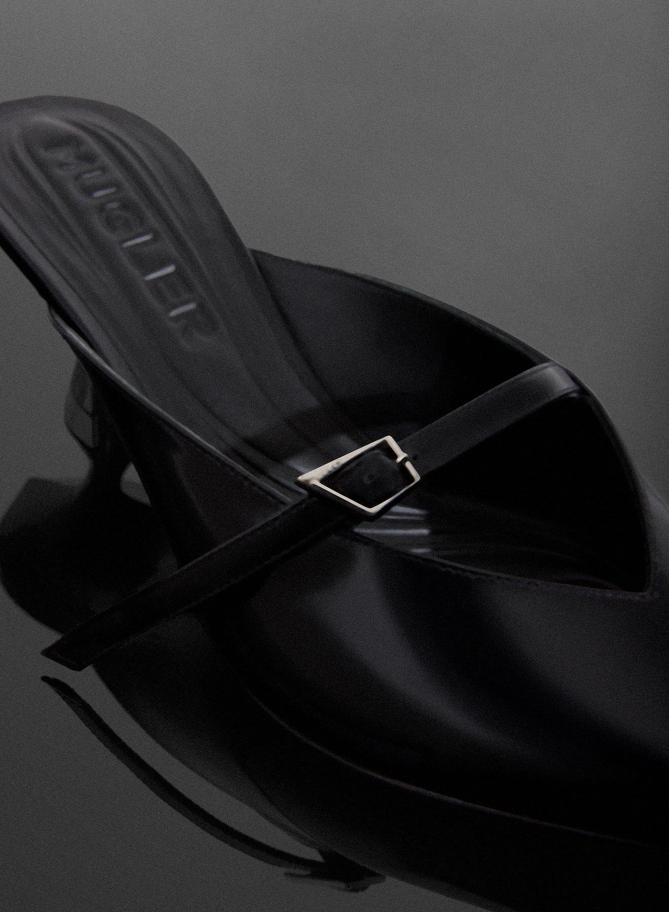 black Fang 55 mules with strap - 3
