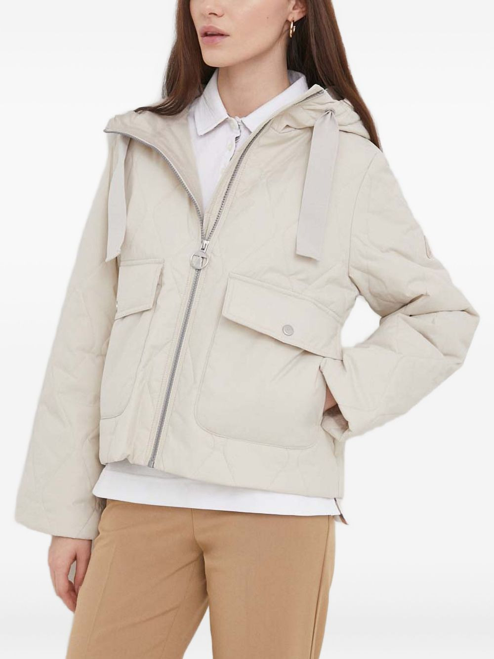 quilted hooded jacket - 1