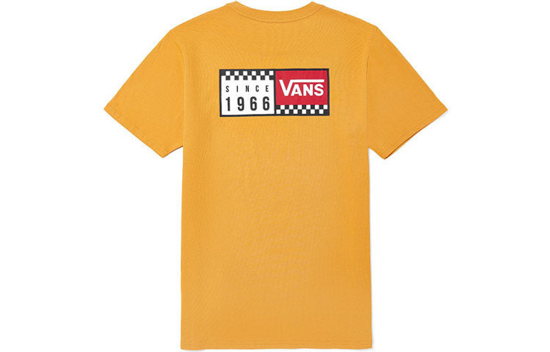 Vans (WMNS) Vans Alphabet Pattern Printing Short Sleeve Yellow VN0A4MNC50X outlook