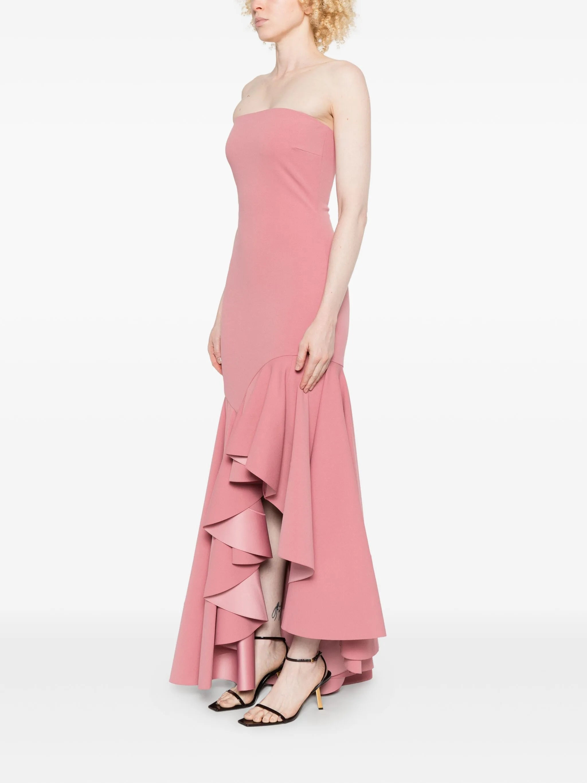 Solace London Ruffled Asymmetric Dress - 4