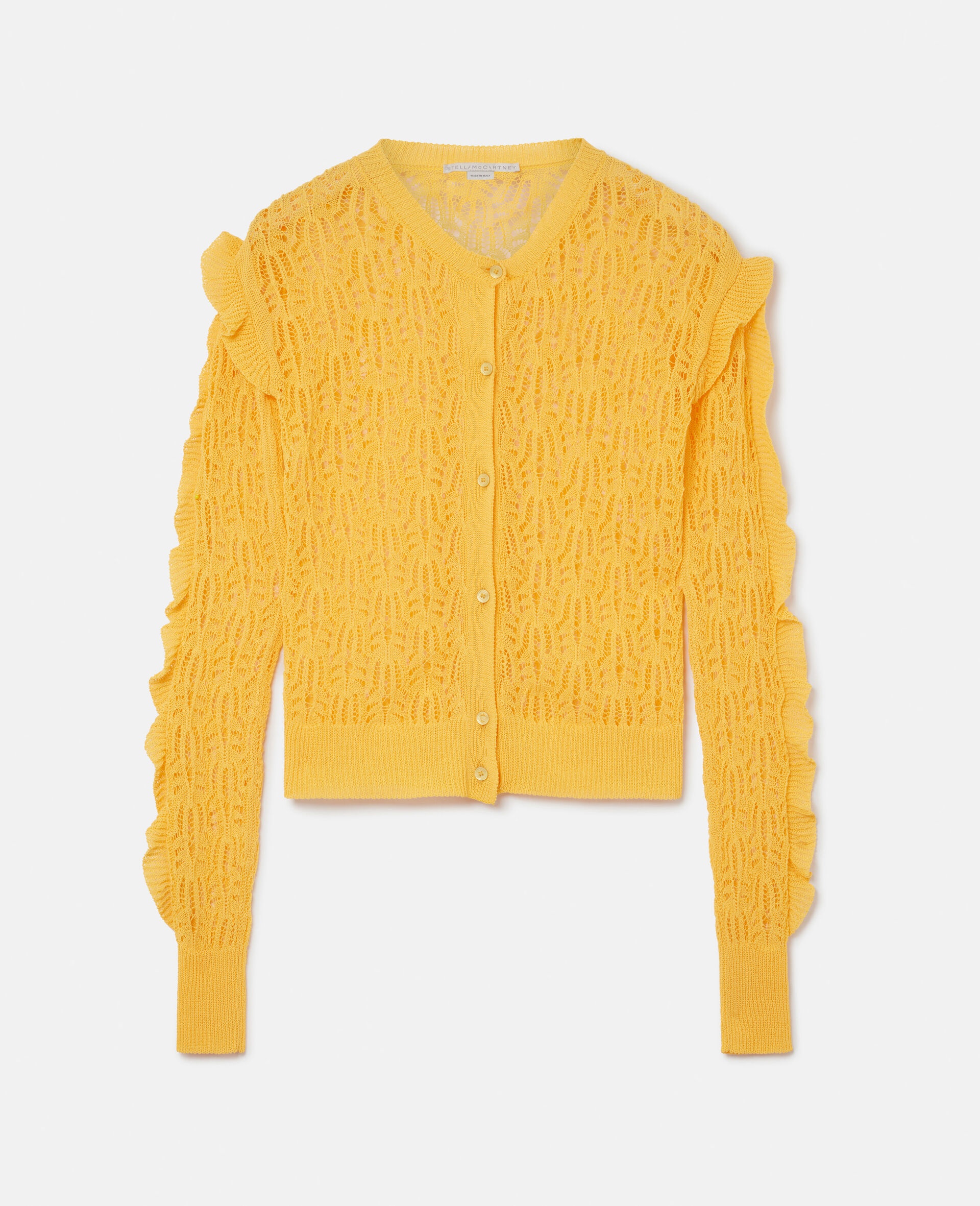 Pointelle Knit Cardigan - 1