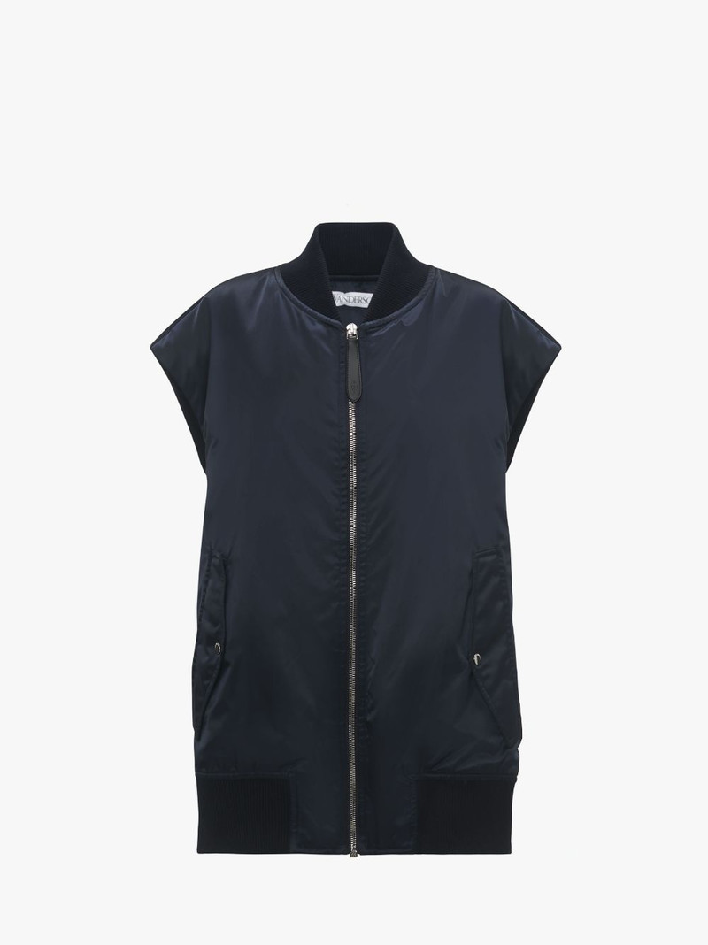 SLEEVELESS BOMBER JACKET 1