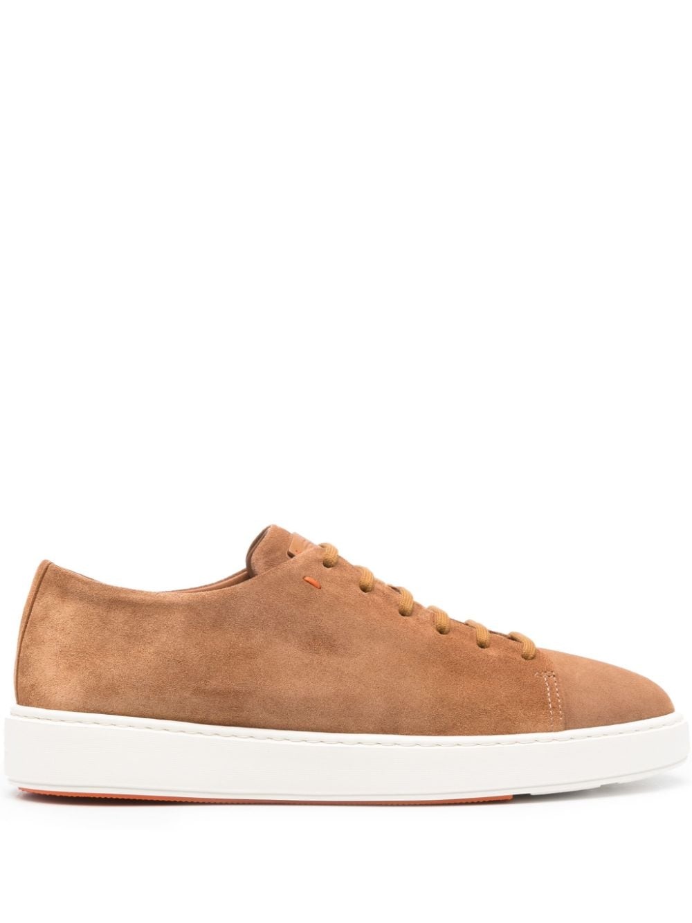 lace-up suede sneakers - 1