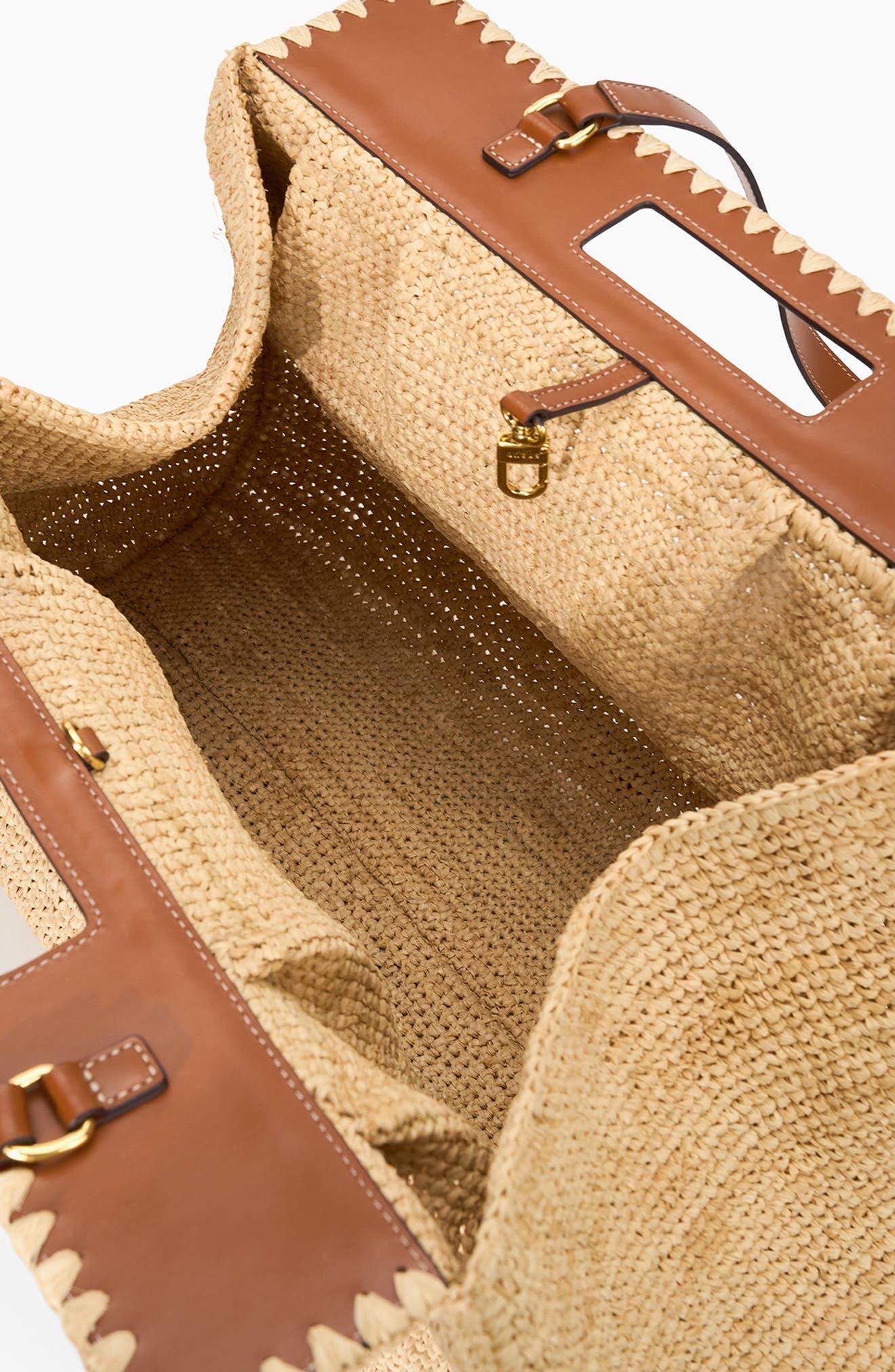 STAUD Rue Raffia Tote Bag in Natural/Tan at Nordstrom - 3