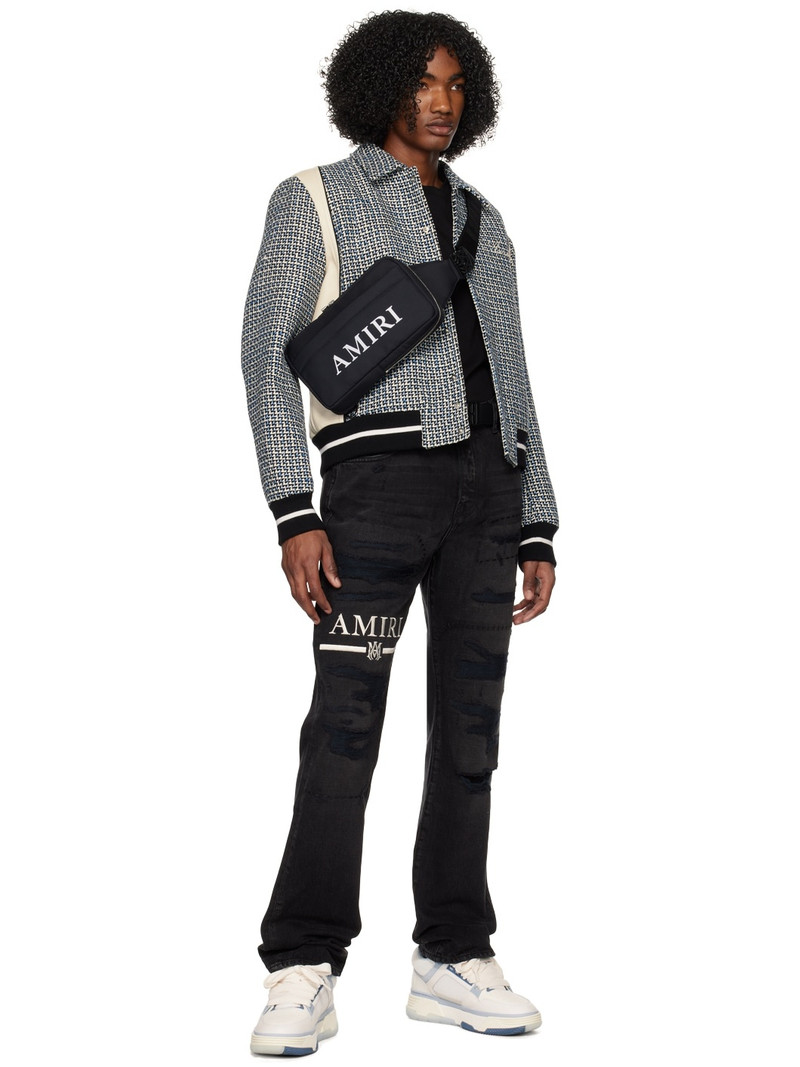 AMIRI Blue Varsity Bomber Jacket outlook