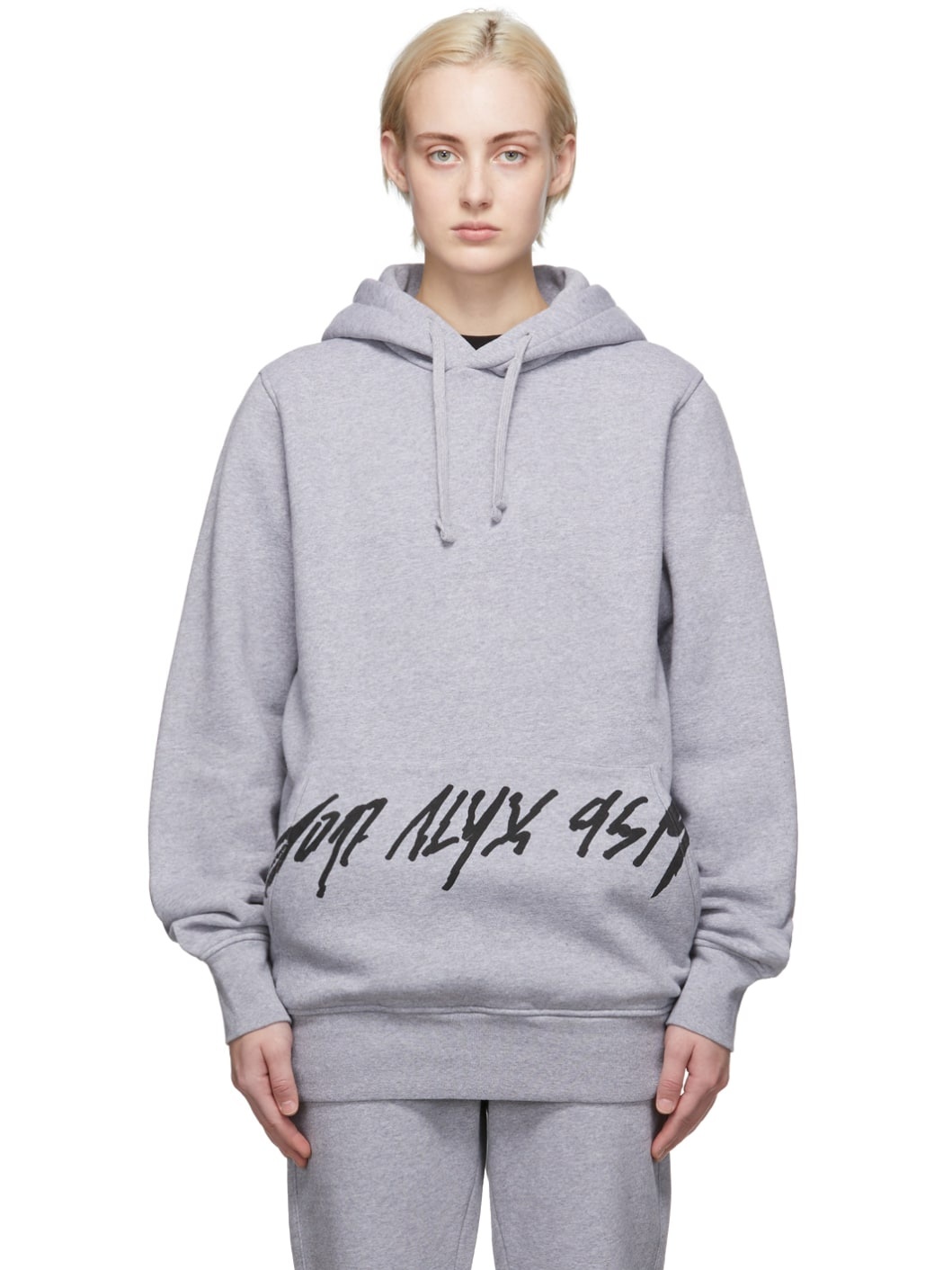 Grey Script Hoodie - 1