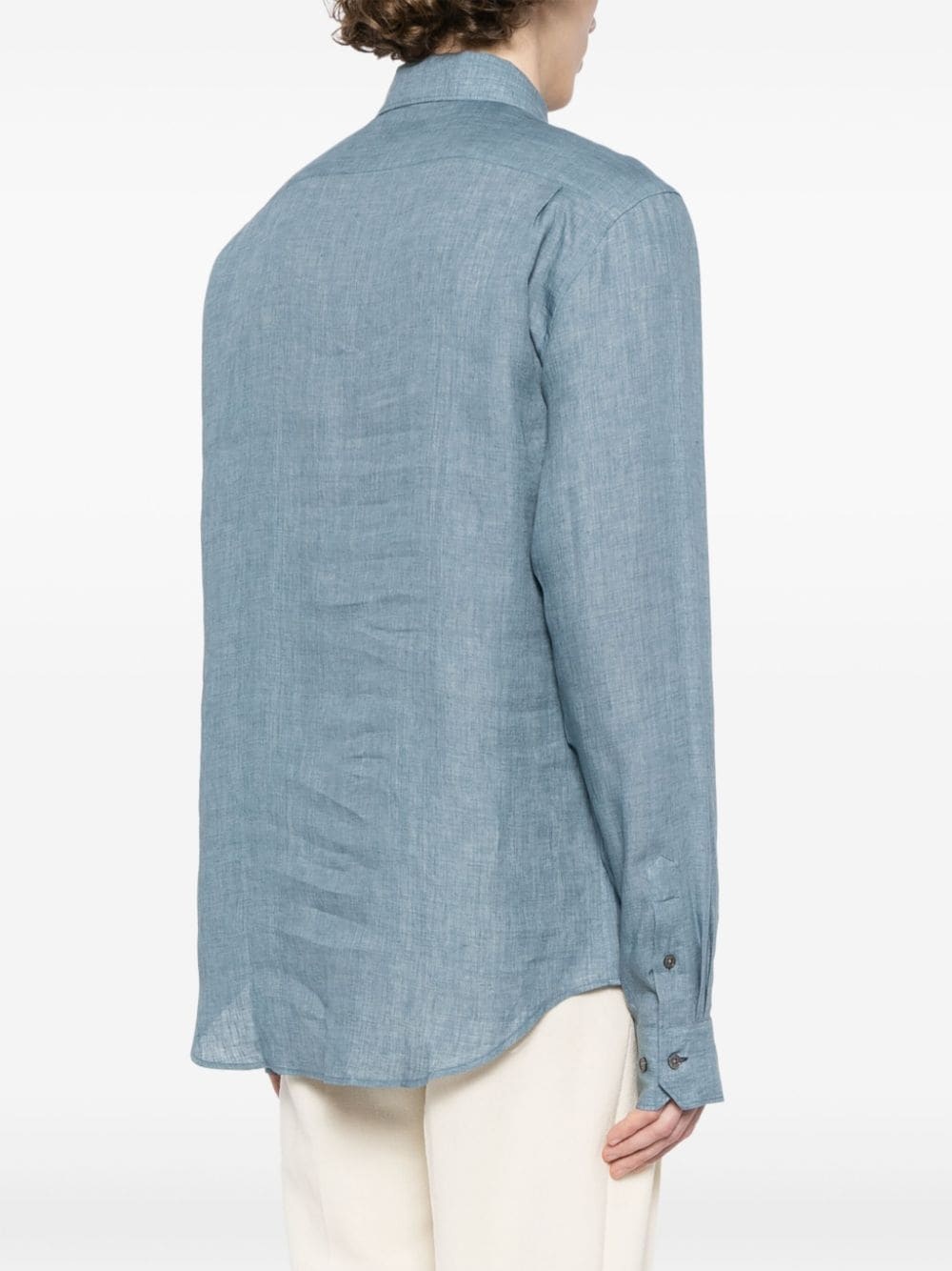 long-sleeve linen shirt - 4