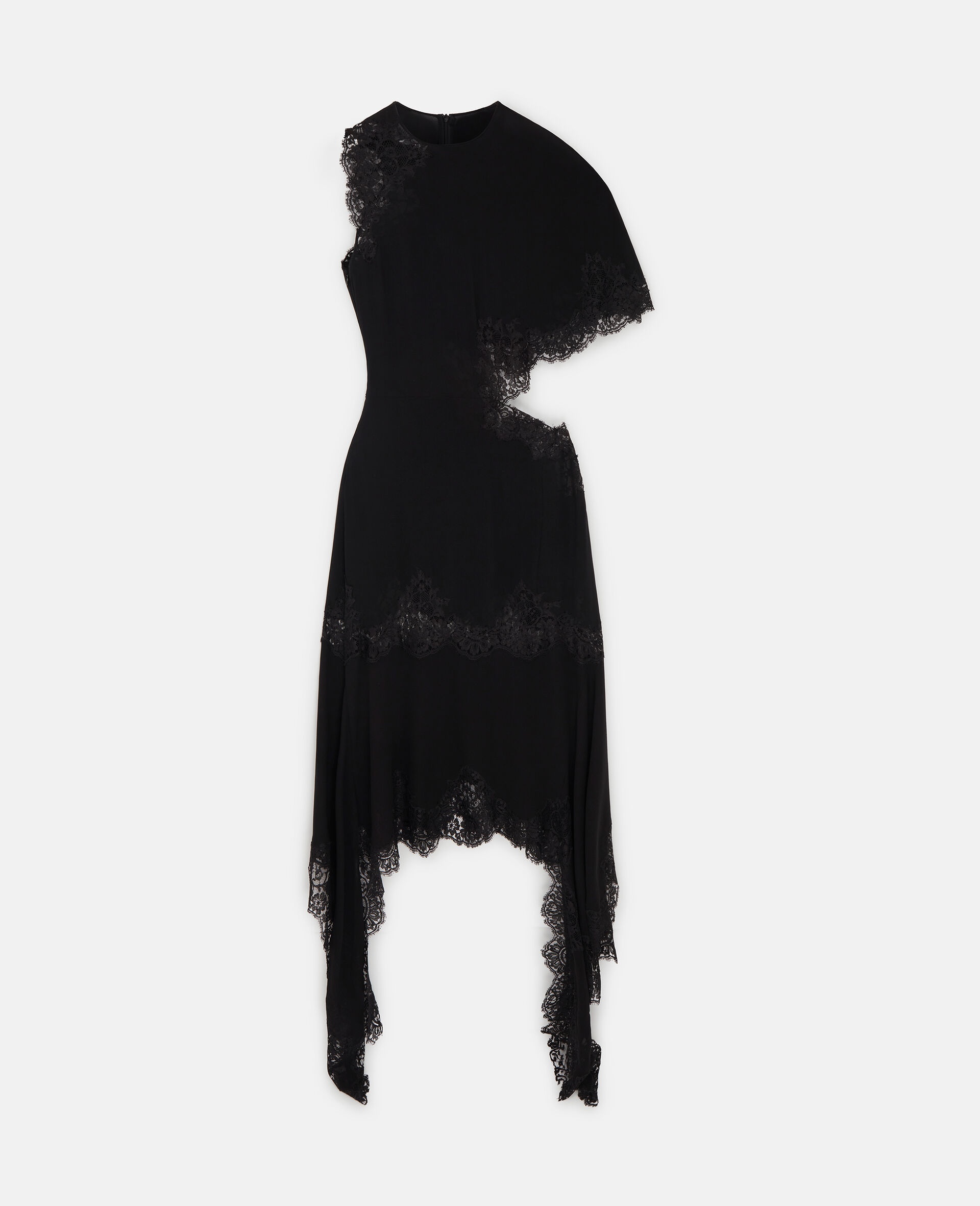 Guipere Lace Silk Georgette Dress - 1