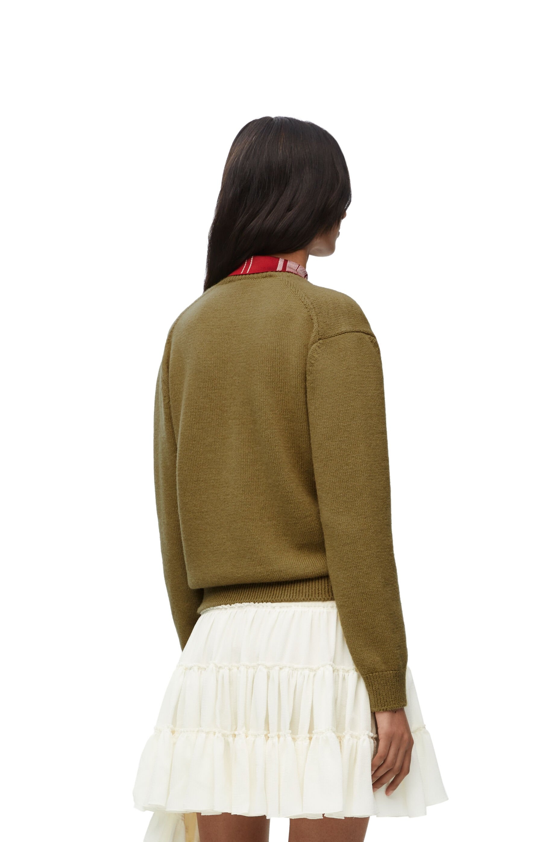 Trompe l'oeil sweater in wool and silk - 4