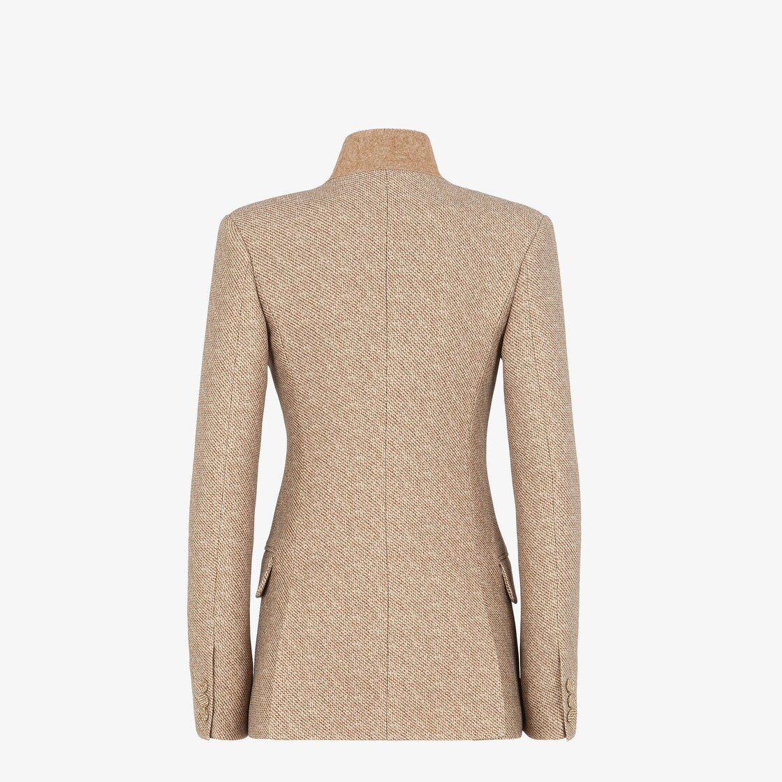 Beige printed wool jacket - 2