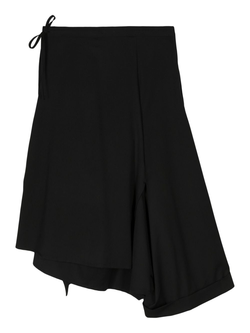 asymmetric wool midi skirt - 2