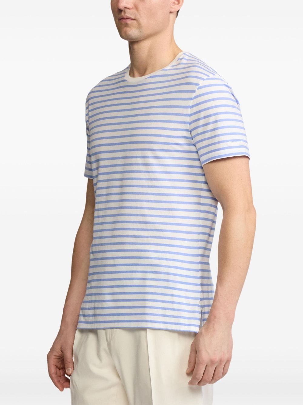 striped crew-neck T-shirt - 4