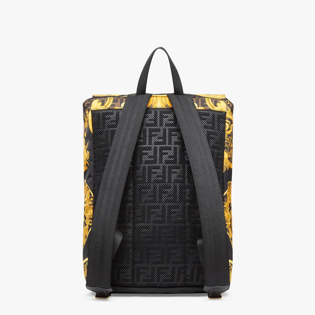 Fendace FF print nylon  backpack - 3
