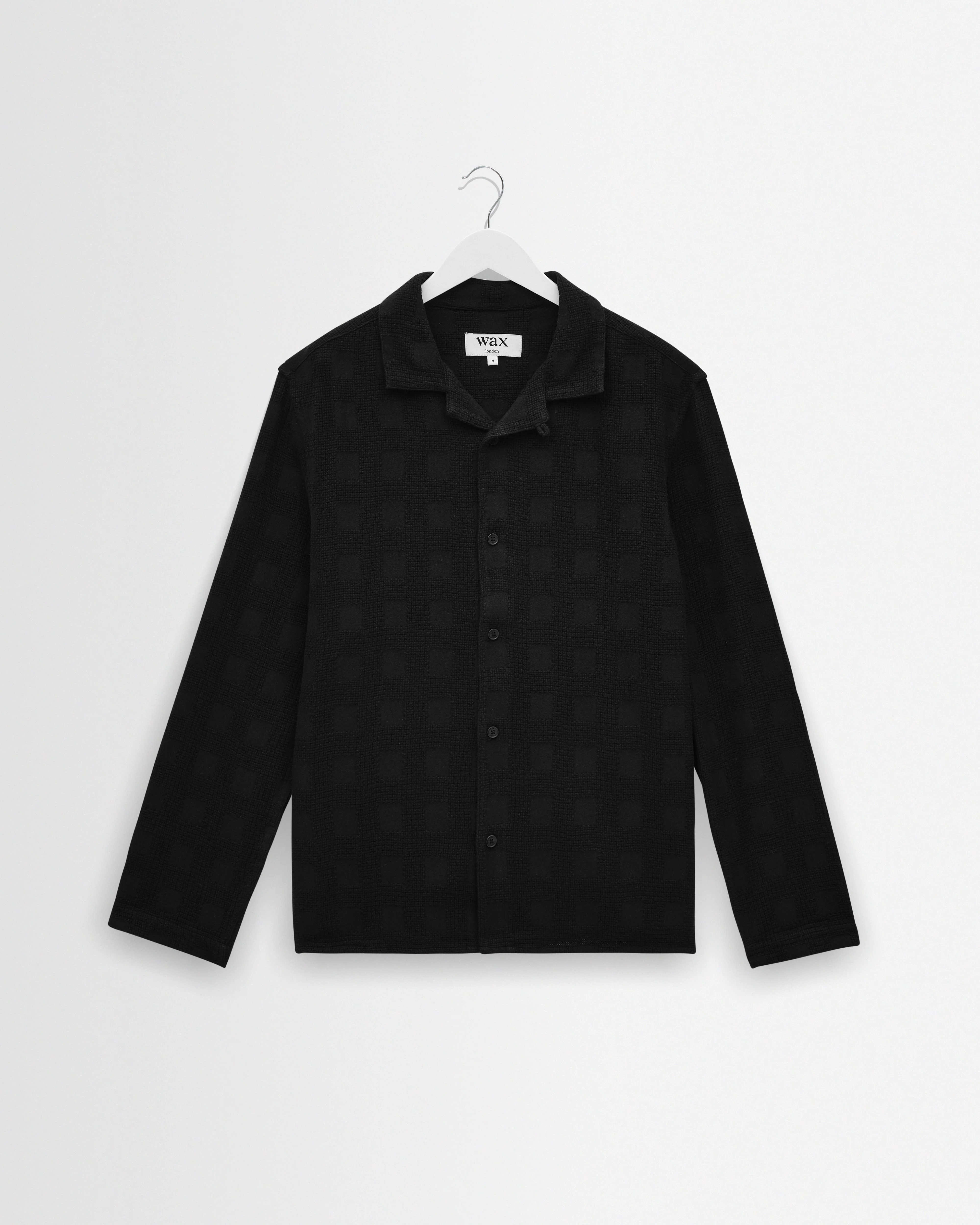 Corey - Black Dobby Check Cotton Shirt - 1