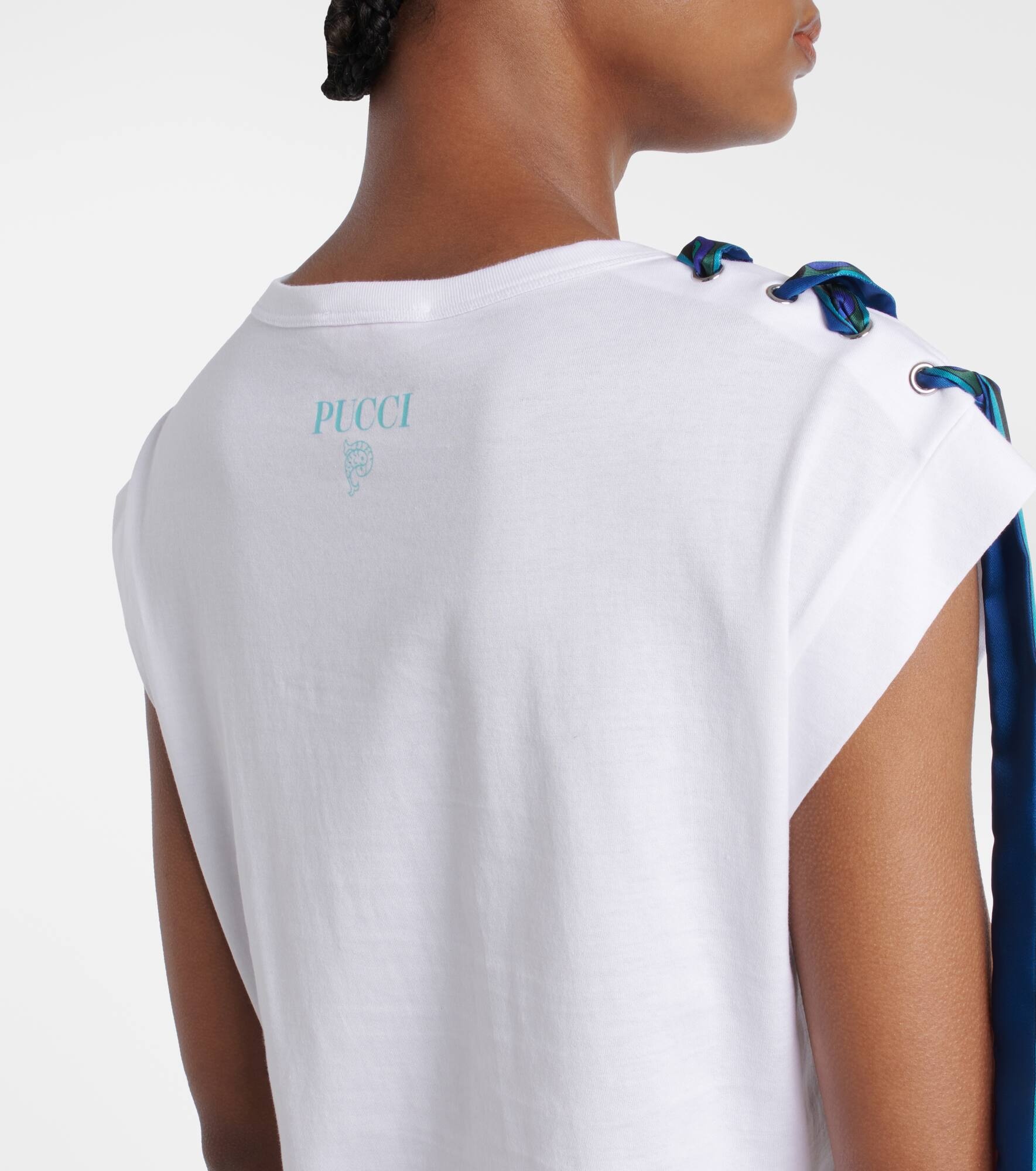 Iride-detail cotton T-shirt - 5