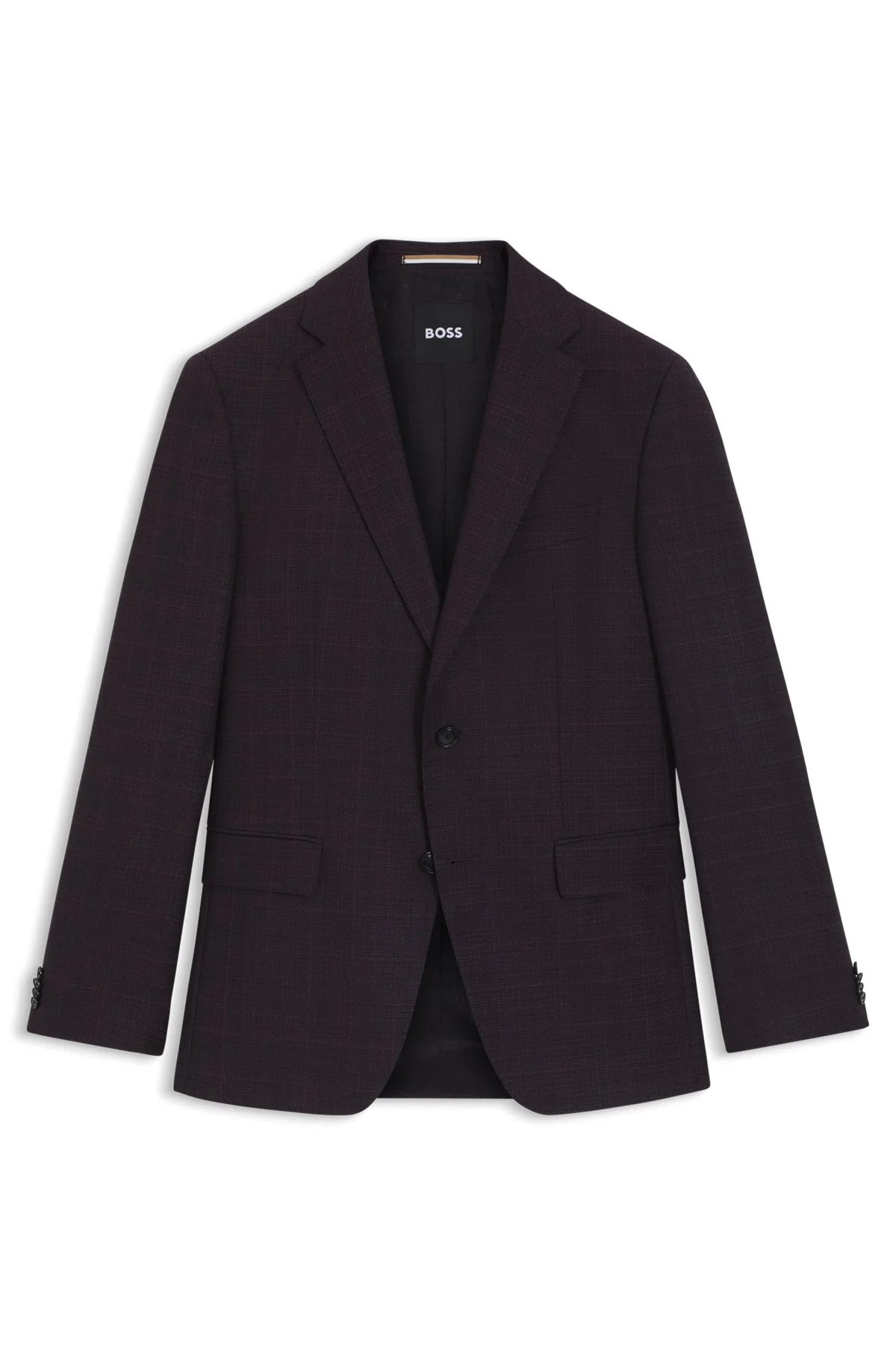 SLIM-FIT BLAZER IN CHECKED VIRGIN WOOL - 1