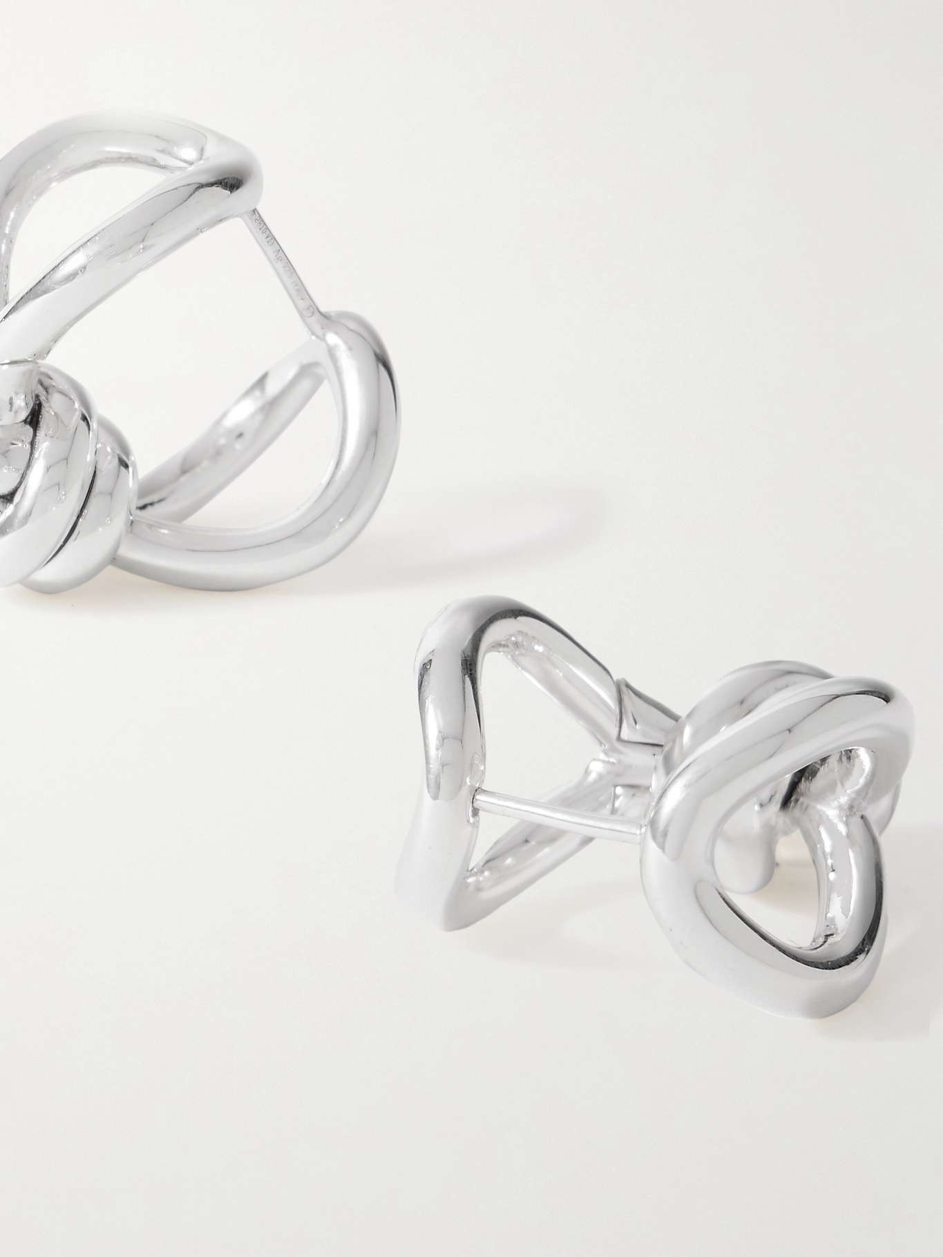 Silver hoop earrings Silver - 3