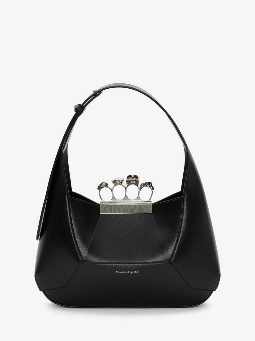 Women's The Jewelled Hobo Bag in Black - 1