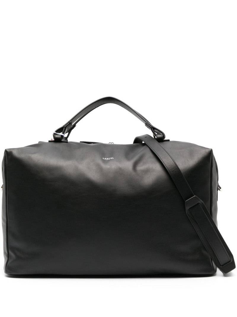 logo-stamp leather luggage bag 1