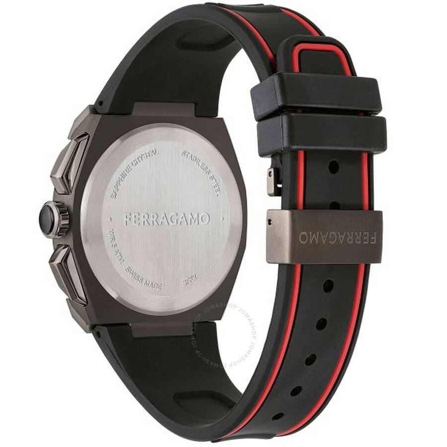 Ferragamo Edge Chronograph Quartz Black Dial Men's Watch SFK200323 - 3