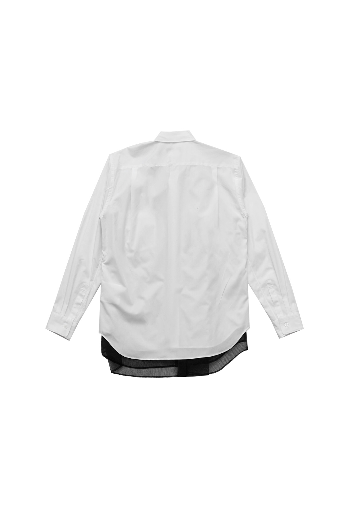 Comme Des Garcons Homme Plus Tulle Layered Shirt White - 2