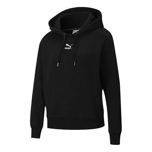 (WMNS) PUMA Classic Oversized Hoodie 'Black' 530378-01 - 1