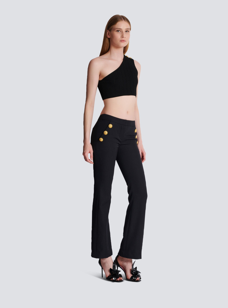 Flared trousers with buttons 3
