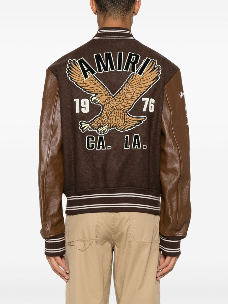 appliquÃ©-logo varsity jacket 4