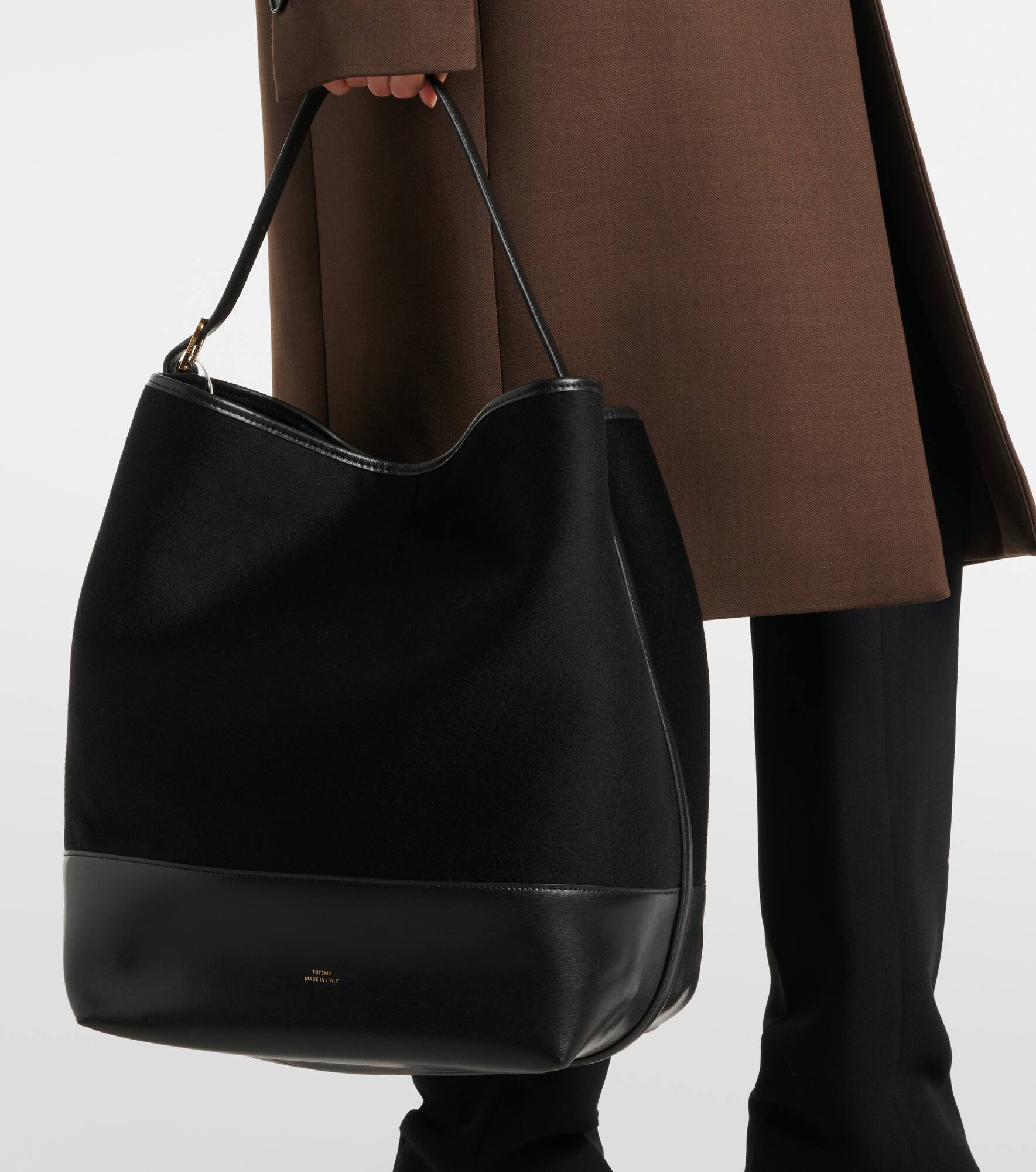 Leather-trimmed tote bag - 6
