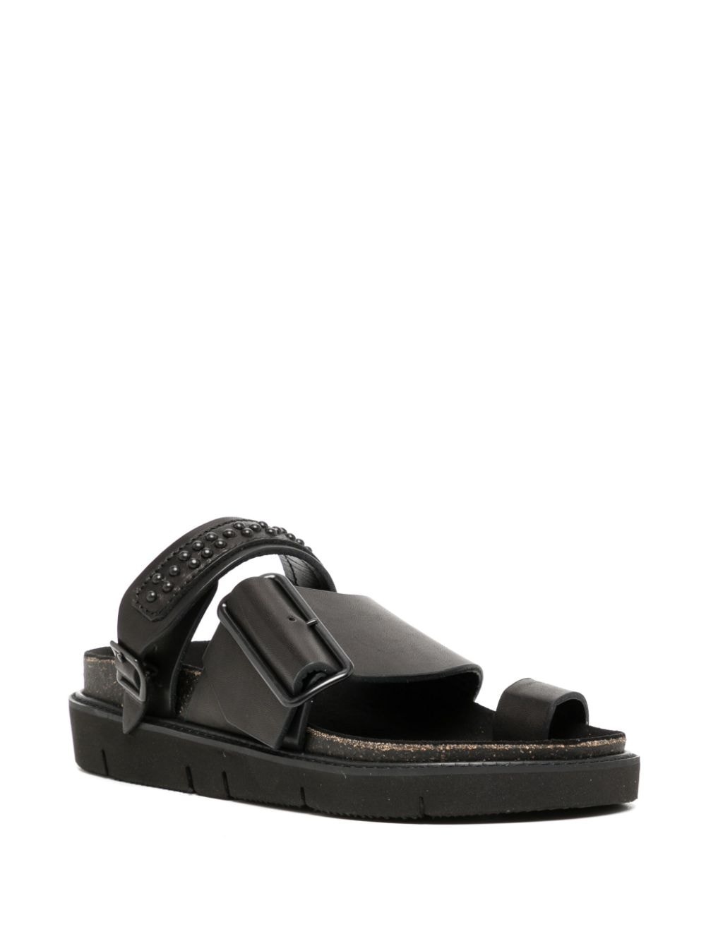 Tanned stud-embellished sandals - 2