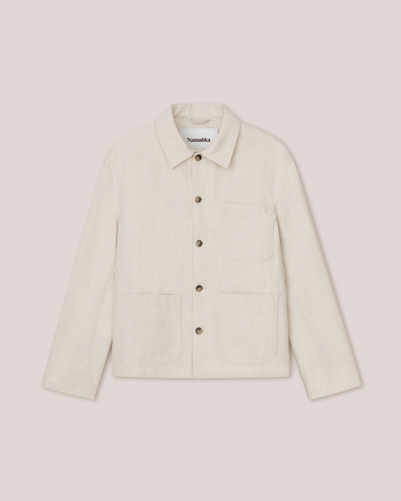 SAON - Cotton linen/twill jacket - Natural 1