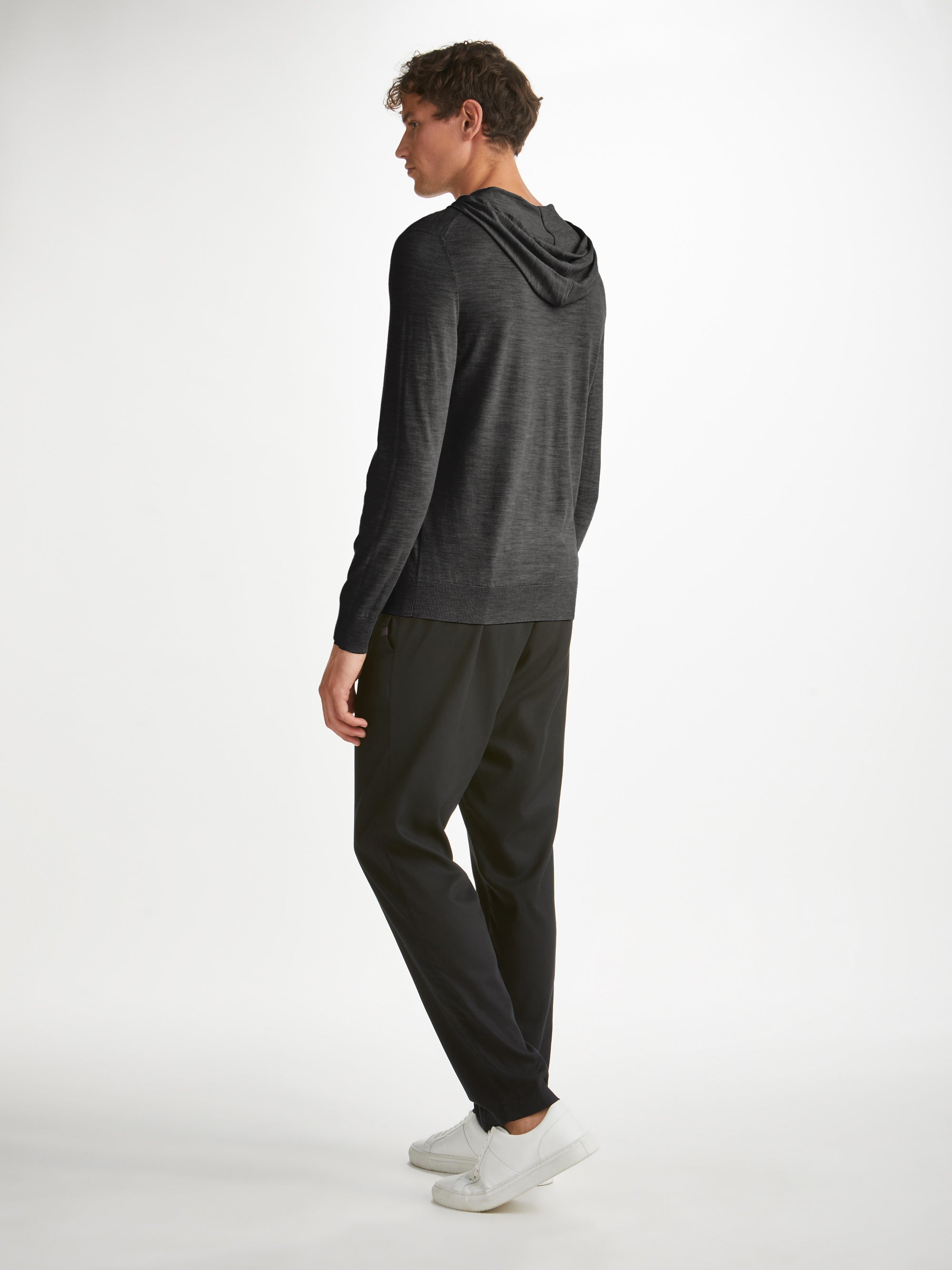 Men's Hoodie Orson Merino Wool Charcoal - 4