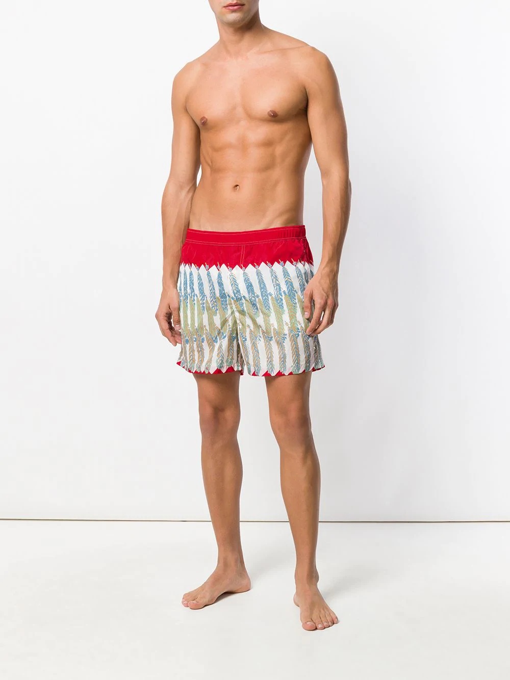 feather print swim shorts - 2