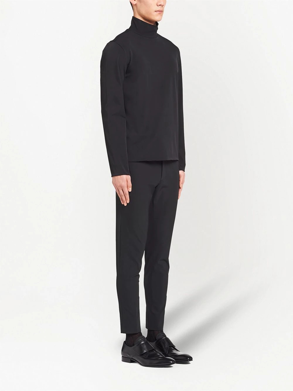 technical jersey roll-neck jumper - 3