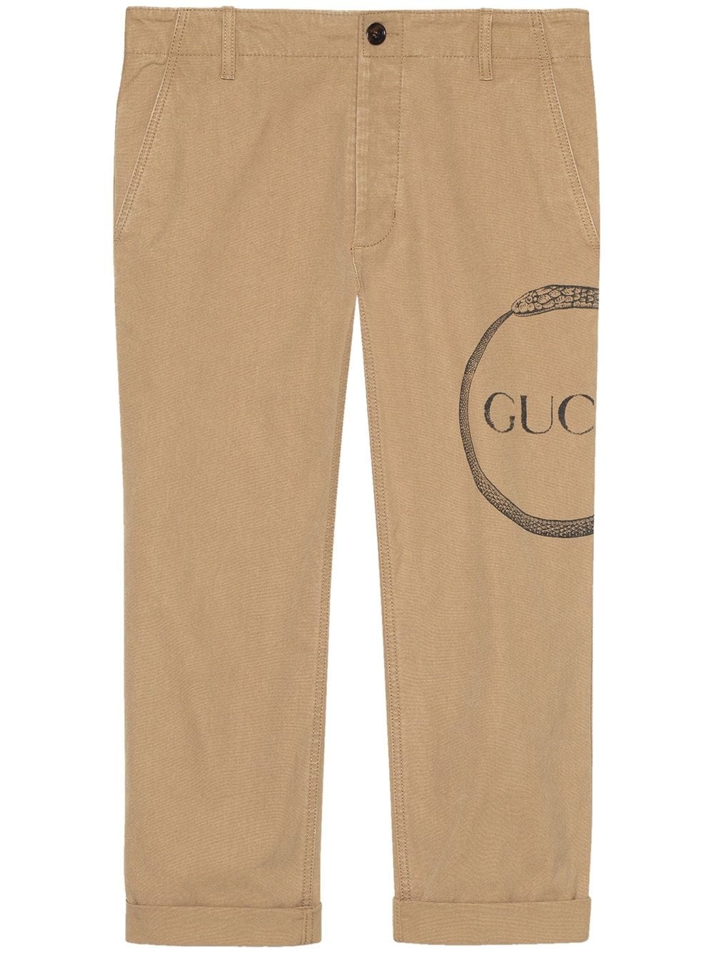 Gucci Ouroboros print chino trousers - 1