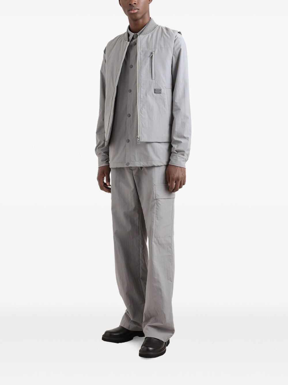 elasticated-waist cargo trousers - 2