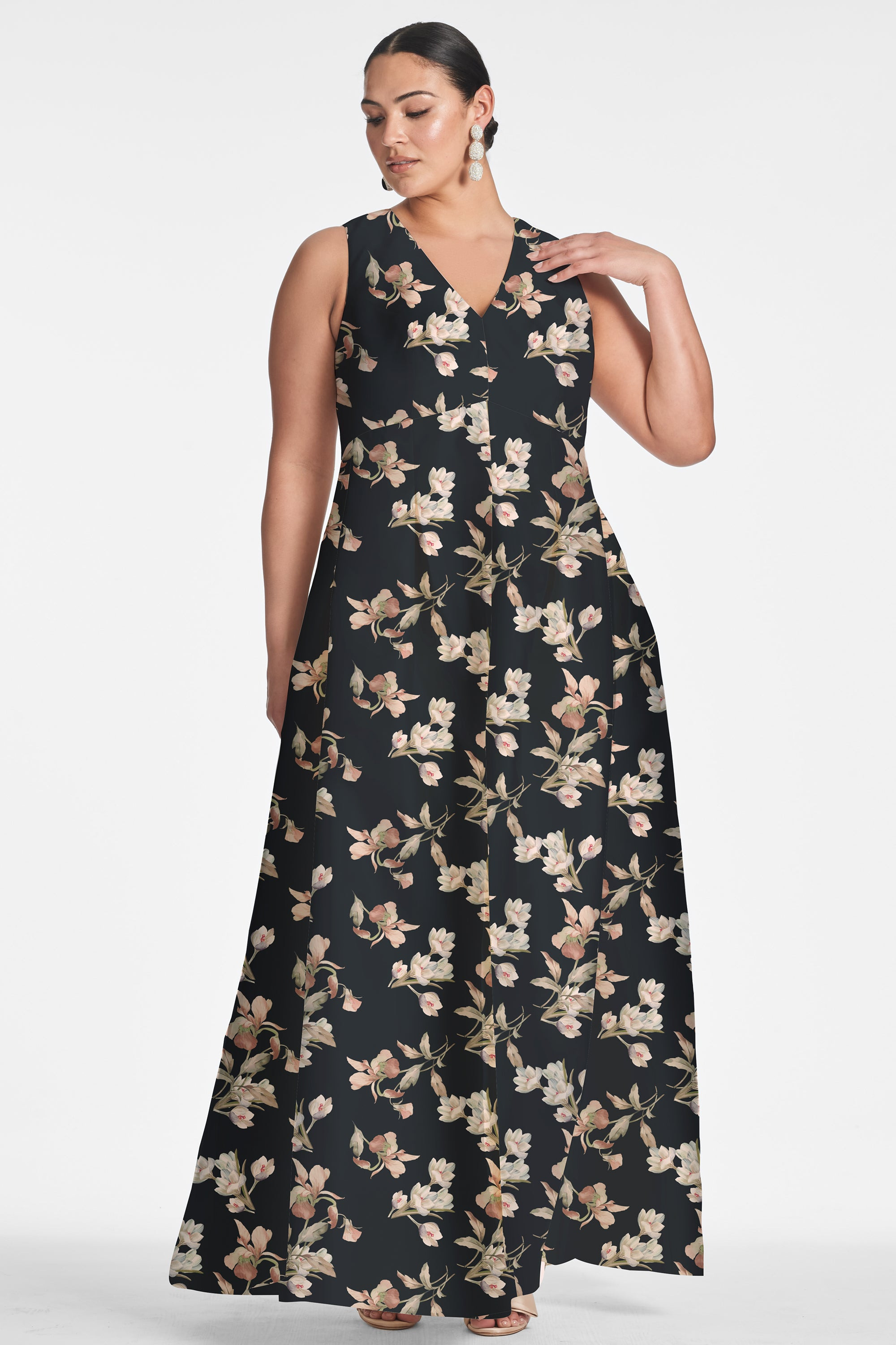 Brooke Gown - Black Venetia Petal - 5
