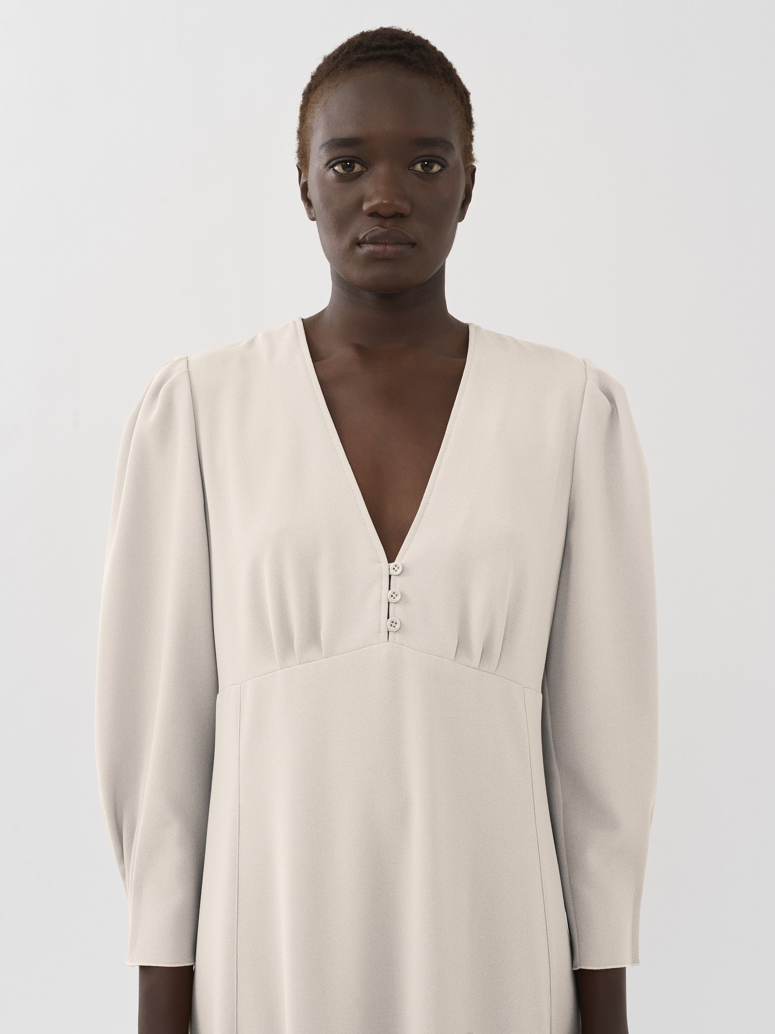 BUTTON-DOWN MIDI DRESS - 5