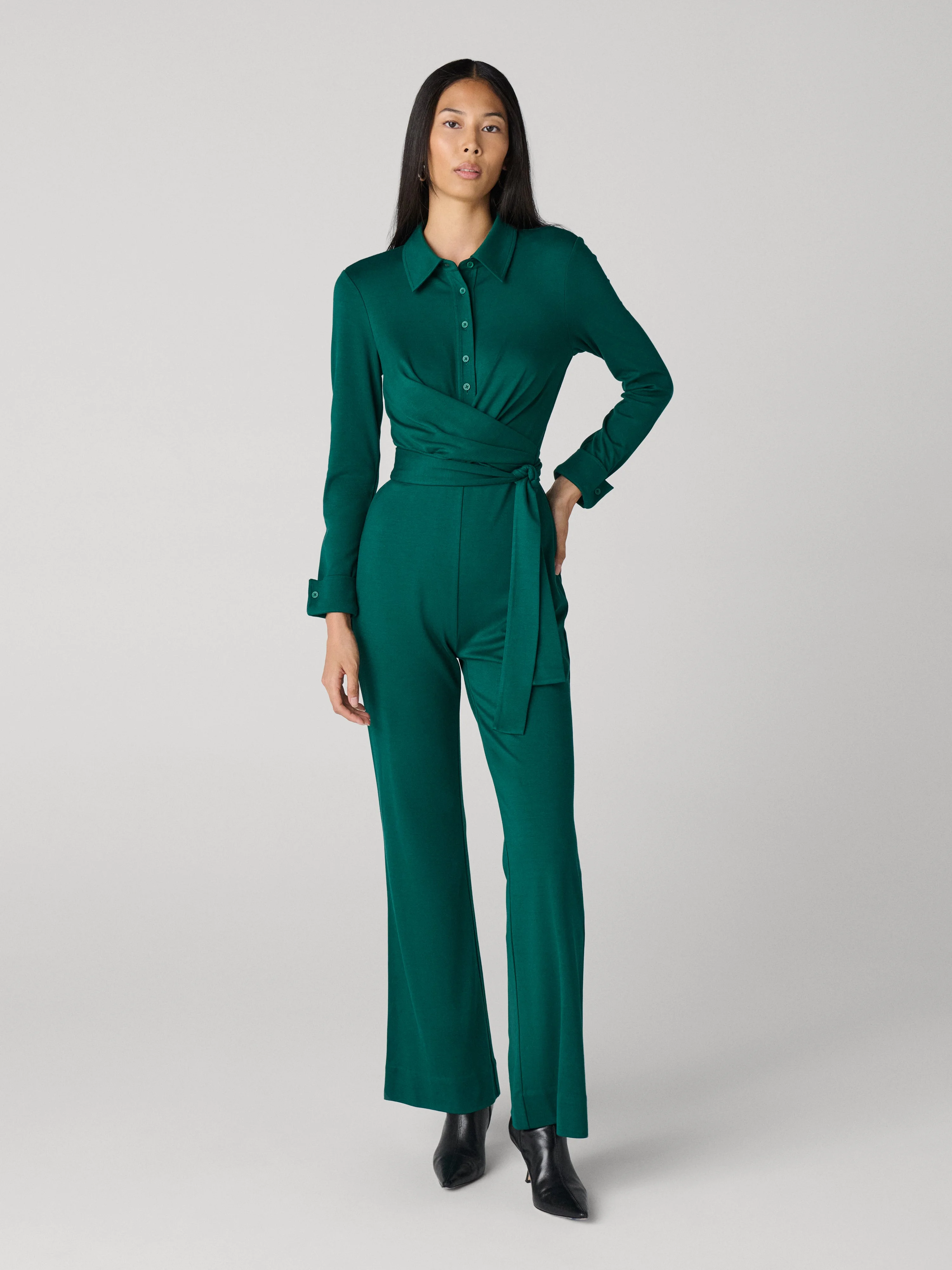 Michele Jumpsuit in Evergreen - 1