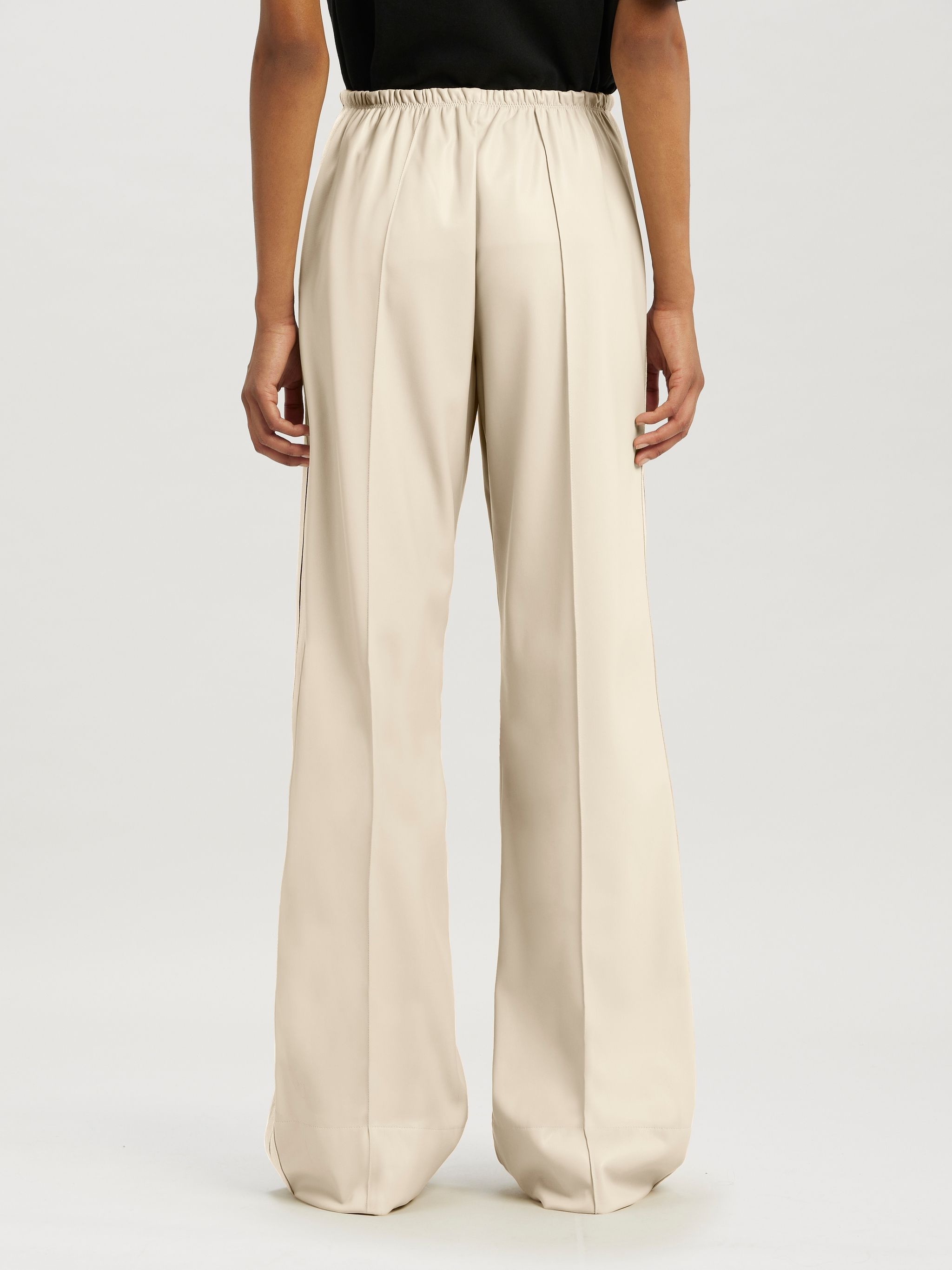 Leather Effct Loose Track Pants - 5